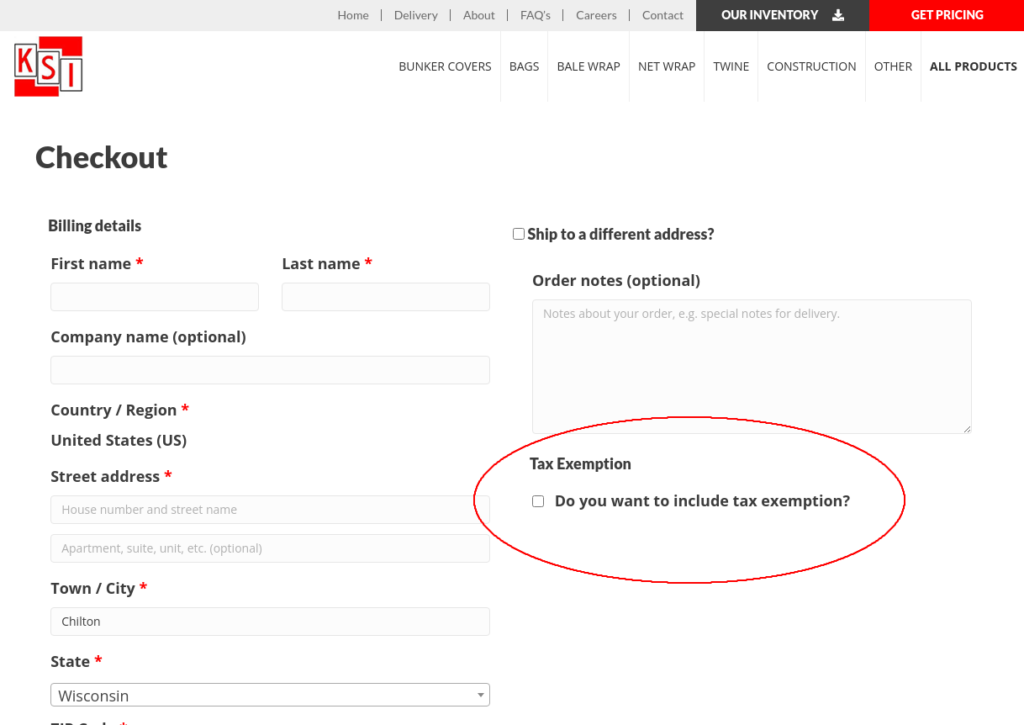 Tax Exemption KSI Supply